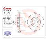 BREMBO 2X Disque De Frein Avant 284 Pour Mercedes-Benz Saloon W124
