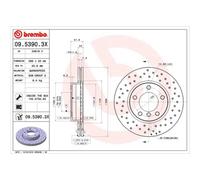 BREMBO 2X Disque De Frein Avant 286 Perforé/Intérieur Pour BMW 3 Série Compact