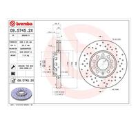 BREMBO 2X Disque De Frein Avant 288 Perforé/Intérieur Pour Audi A4 8EC B7