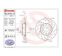 BREMBO 2x Disque de Frein Avant 288 Perforé/Intérieur pour VW Touran 1T1