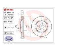BREMBO 2X Disque De Frein Avant Ø293 Mm Ventilé Pour Honda CR-V III RE