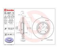 BREMBO 2x Disque de Frein Avant Ø300 MM Aéré Internement pour Kia Sportage_2.7
