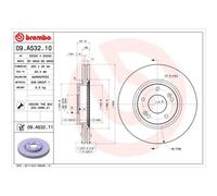 BREMBO 2X Disque De Frein Avant 300 Ventilé Pour Hyundai IX35 LM EL