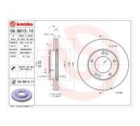BREMBO 2x Disque de Frein Avant 302 Aéré Internement pour Kia Sorento I