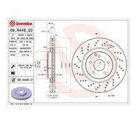 BREMBO 2X Disque De Frein Avant Ø330Mm Ventilé Pour Mercedes C-Class W203 S203