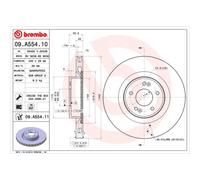 BREMBO 09.A554.11 Rotor de Disque de Frein