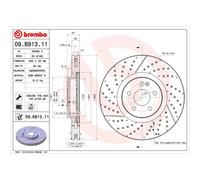 BREMBO 2x Disque de Frein Avant Ø350 MM pour Mercedes-Benz W176 M G Cla