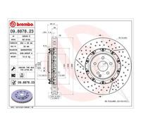 BREMBO 2x Disque de Frein Avant Ø380 MM Recouvert pour Mercedes-Benz R230 55