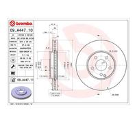 BREMBO 2x Disque Frein Avant Ø304mm Ventilé pour Mercedes T-Modèle S211