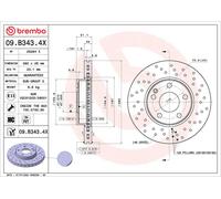 BREMBO 2X DISQUES DE FREIN Ø 280 Perforés/Intérieurs Pour Mercedes-Benz Classe B