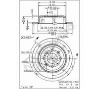 Disque de frein BREMBO MAX 08.7104.75, 1 pièce