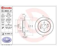 BREMBO 2x Disques de Frein Arrière Ø239 MM Recouvert pour Honda Jazz IV Gk 1.3