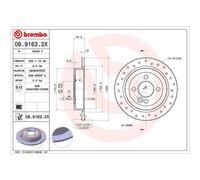 BREMBO 2x Disques de Frein Arrière Ø259 MM Plein Perforé pour Mini R50 R53