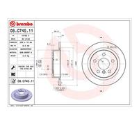 BREMBO 2x Disques de Frein Arrière Ø259 MM pour Mini F56 Cooper One F55 F57