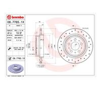 BREMBO 2x Disques de Frein Arrière Ø288 MM pour Volvo V70 II P80_ 2.4 Sw S60 I