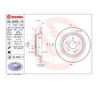 BREMBO 2x Disques de Frein Arrière Ø296 MM pour Mercedes-Benz Vito/Mixto Boîte