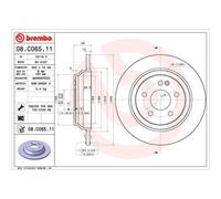 BREMBO 2x Disques de Frein Arrière Ø300 MM Plein pour Mercedes-Benz Vito Boîte
