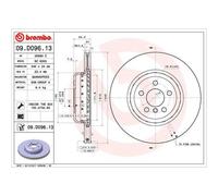 BREMBO 2x Disques de Frein Arrière Ø345 MM Aéré Internement pour BMW X3 G01 F97