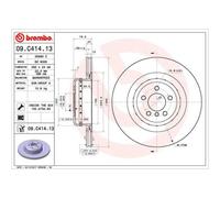 BREMBO 2x Disques de Frein Arrière Ø385 MM Aéré Internement pour BMW X5 F15 F85