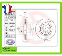Brembo Disque de frein 1J0615301M AUDI A3 8L1 1996-2006 1.9L Hatchback