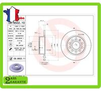 Brembo Disque de frein 1K0 615 601 K AUDI A3 8P1 2003-2013 2.0L Hatchback