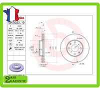 Brembo Disque de frein 45251-SB2-782 HONDA CIVIC II Shuttle EE 1988-1995 1.6L Es