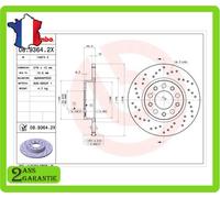 Brembo Disque de frein 51767378 ALFA ROMEO 159 939_ 2005-2012 2.0L Sedan