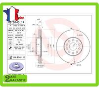 Brembo Disque de frein 5Q0615301H AUDI FAW A3 85A 85F 2014-0 1.4L Hatchback