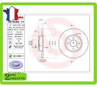 Disque de frein BREMBO 8508611 avant, plein, 1 pièce