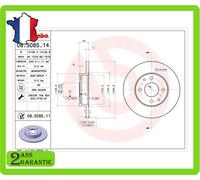 Brembo Disque de frein 71772238 ALFA ROMEO 145 930_ 1994-2001 2.0L Hatchback