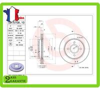 BREMBO 09.5708.10 Disque de frein