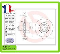 Brembo Disque de frein JZW 615 301 N AUDI A1 8X1 8XK 2010-2018 1.4L Hatchback