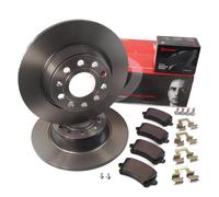 Brembo Disques de Frein + Doublure Ensemble Arrière pour VW Tiguan 1 5N 09.2007-