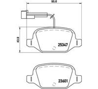 Brembo P23146 Plaquettes de Frein Arrière