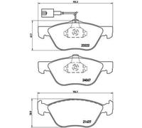 BREMBO Ensemble De Plaquettes De Frein Pour Alfa Romeo 146 2.0 16V T.SPARK 1.8