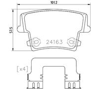 BREMBO Garnitures de Freins Arrière pour Chrysler 300 C Touring Dodge Chargeur