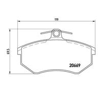BREMBO Jeu De Plaquettes De Frein Disque Compatible Pour Audi A4 1.6 1.9 TDI 80