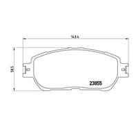 BREMBO Jeu De Plaquettes De Frein Disque Pour Toyota Camry Berline 2.4 3.0