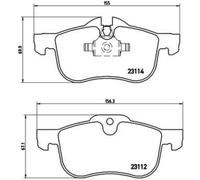 BREMBO Jeu De Plaquettes De Frein Pour Rover 75 2.0 V6 1.8 MG