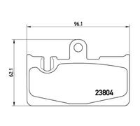 BREMBO Kit De Plaquettes De Frein Arrière Compatible Pour Lexus LS 430