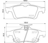BREMBO Kit De Plaquettes De Frein Arrière Pour Ford Focus III Turnier