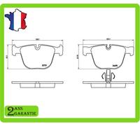 Jeu de plaquettes de frein BREMBO P 06 053, arrière