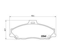 BREMBO Kit De Plaquettes De Frein Pour Ford Ranger 2.5 TD 4x4 Mazda