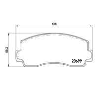 BREMBO - Jeu de 4 plaquettes de frein P 54 002 - Réf. P 54 002