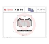 BREMBO P 06 018 Plaquettes de frein avant pour 7 8 4200 Gransport 550 Ghibli Int