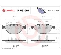 BREMBO P 06 066 Kit de plaquettes de frein, frein à disque pour BMW,JAGUAR