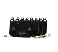 Jeu de 4 plaquettes de frein BREMBO P 06 097 Essieu avant préparé pour indicateur d'usure