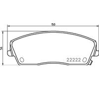 BREMBO P 11 041 Kit de plaquettes de frein, frein à disque pour CHRYSLER,DODGE
