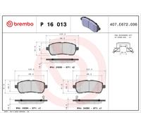 BREMBO P 16 013 Kit de plaquettes de frein, frein à disque pour AUDI (FAW),CHANG