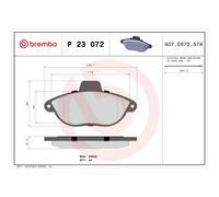 BREMBO P 23 072 Plaquettes de frein avant pour Scudo JUMPY Expert Ulysse Evasion